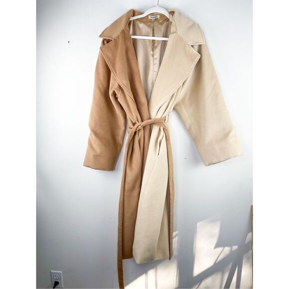 Anthropologie Du Paradis Two Tone Oversized Overcoat Size 3x - Picture 6 of 14